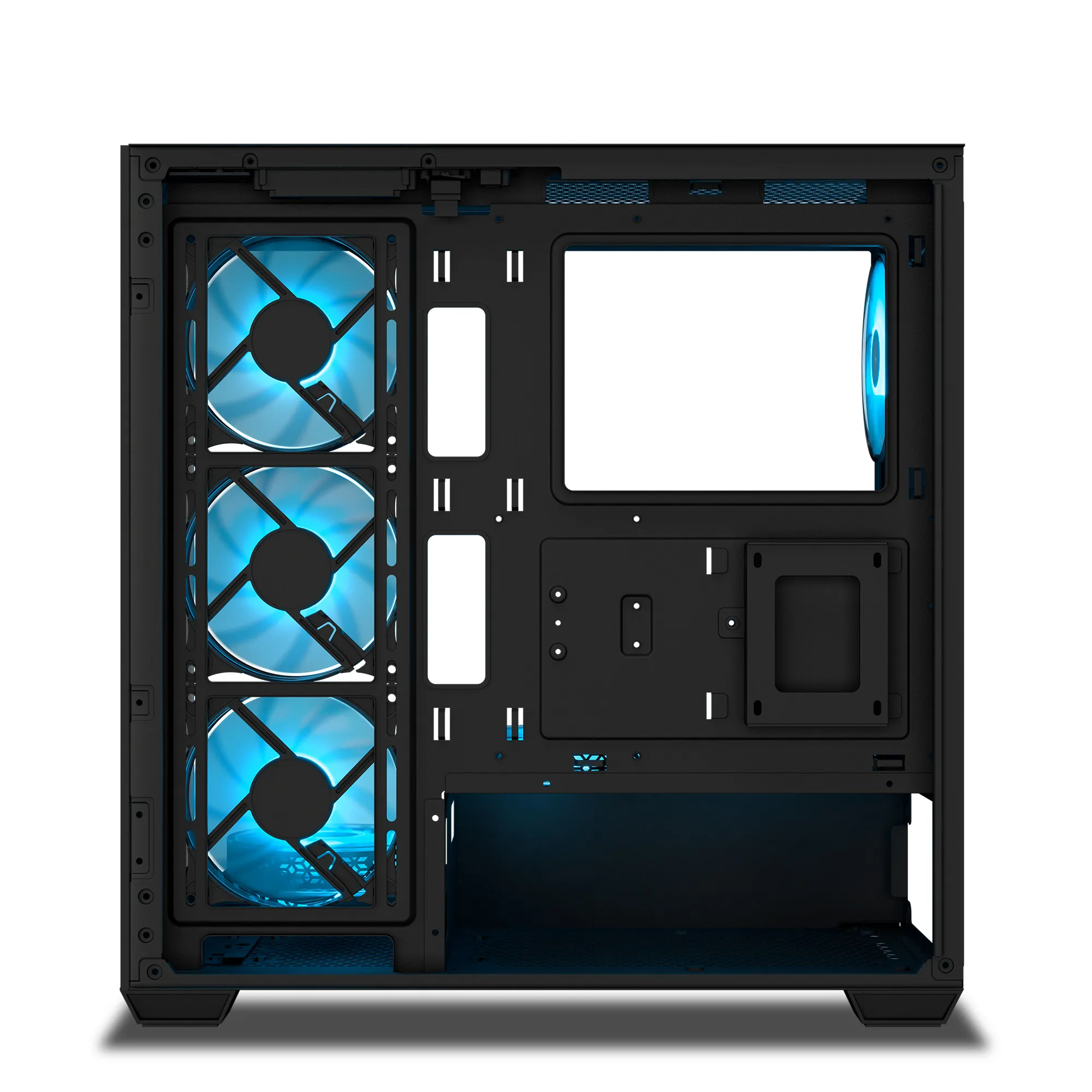 Ant Esports Gaming Cabinet Crystal x7 Black with Type-C view 3